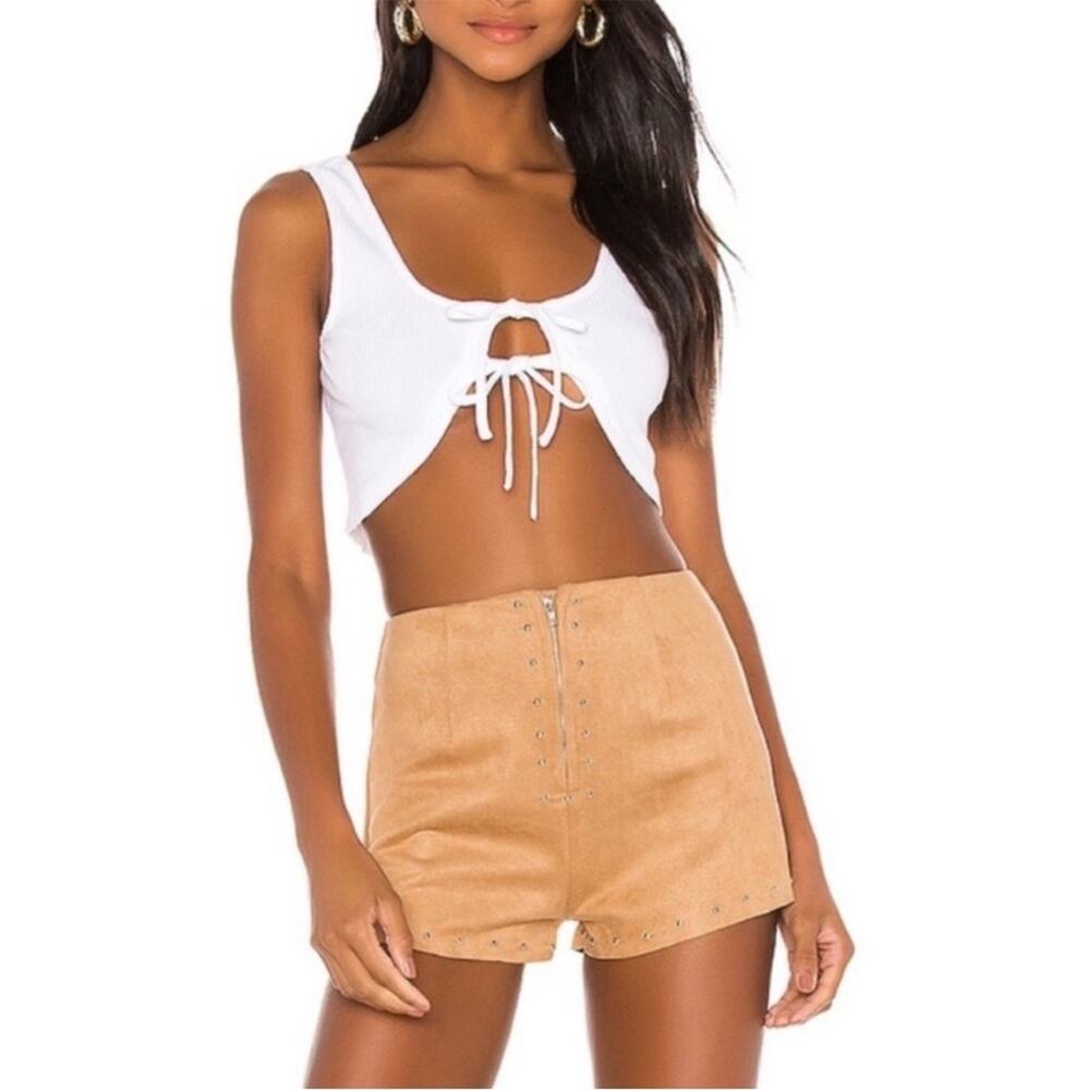 NWT SUPERDOWN Revolve Deanna faux Suede Studded Short